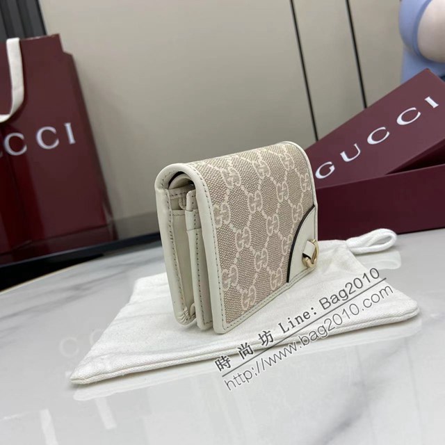 Gucci專櫃古馳最新款短夾錢包翻蓋短錢夾 jh2772型號：820692